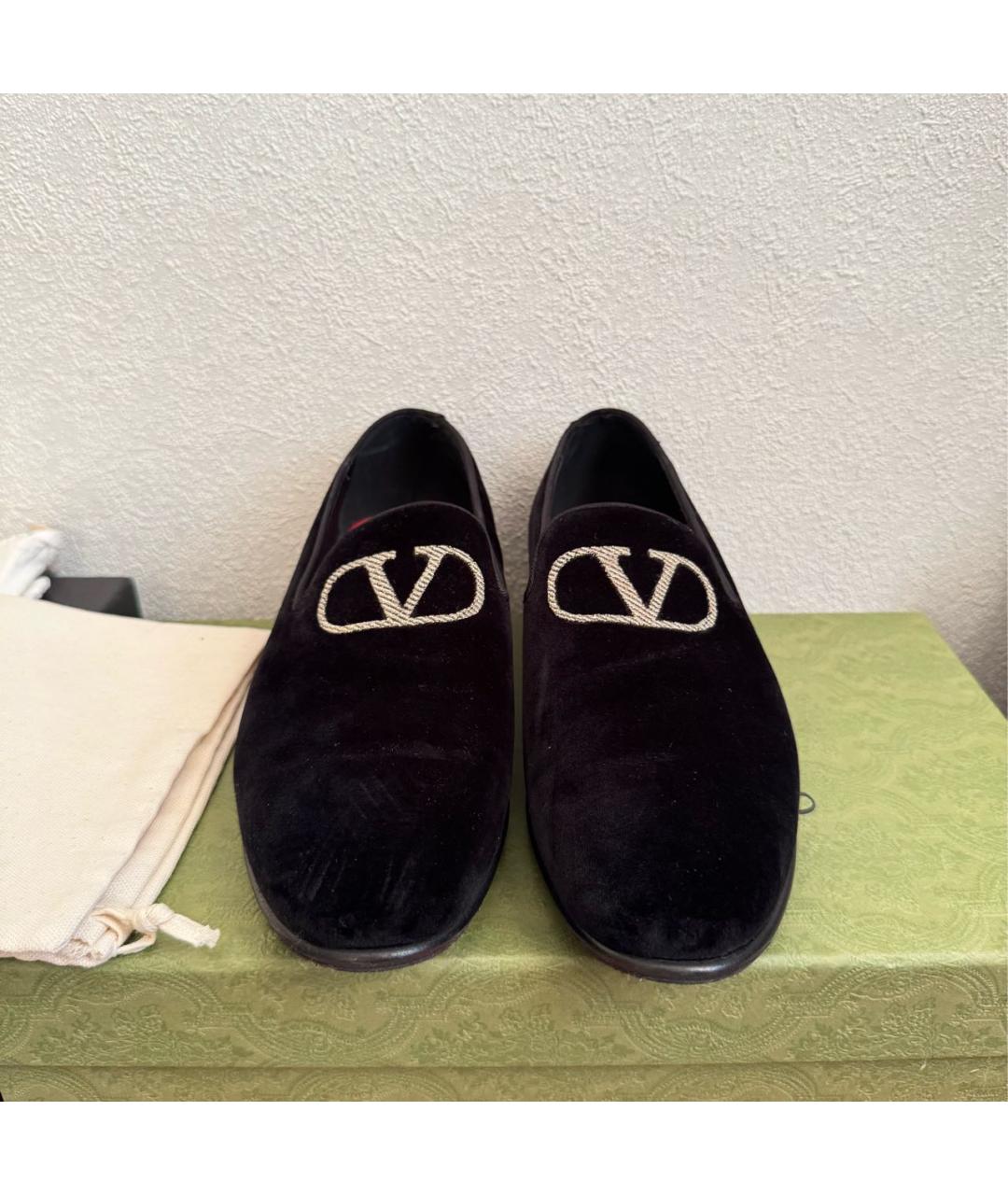 VALENTINO Черные бархатные туфли, фото 2
