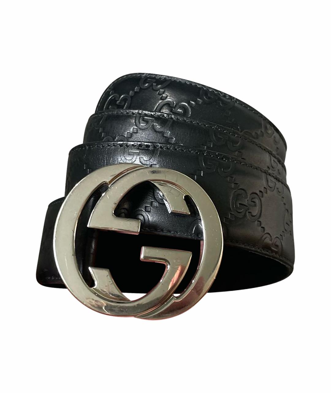 GUCCI Черный ремень, фото 1