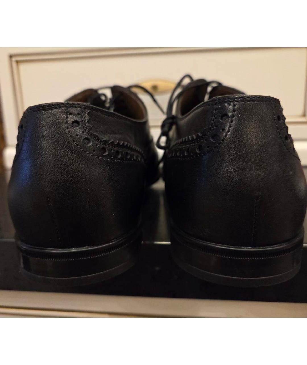 GUCCI Черные кожаные туфли, фото 4