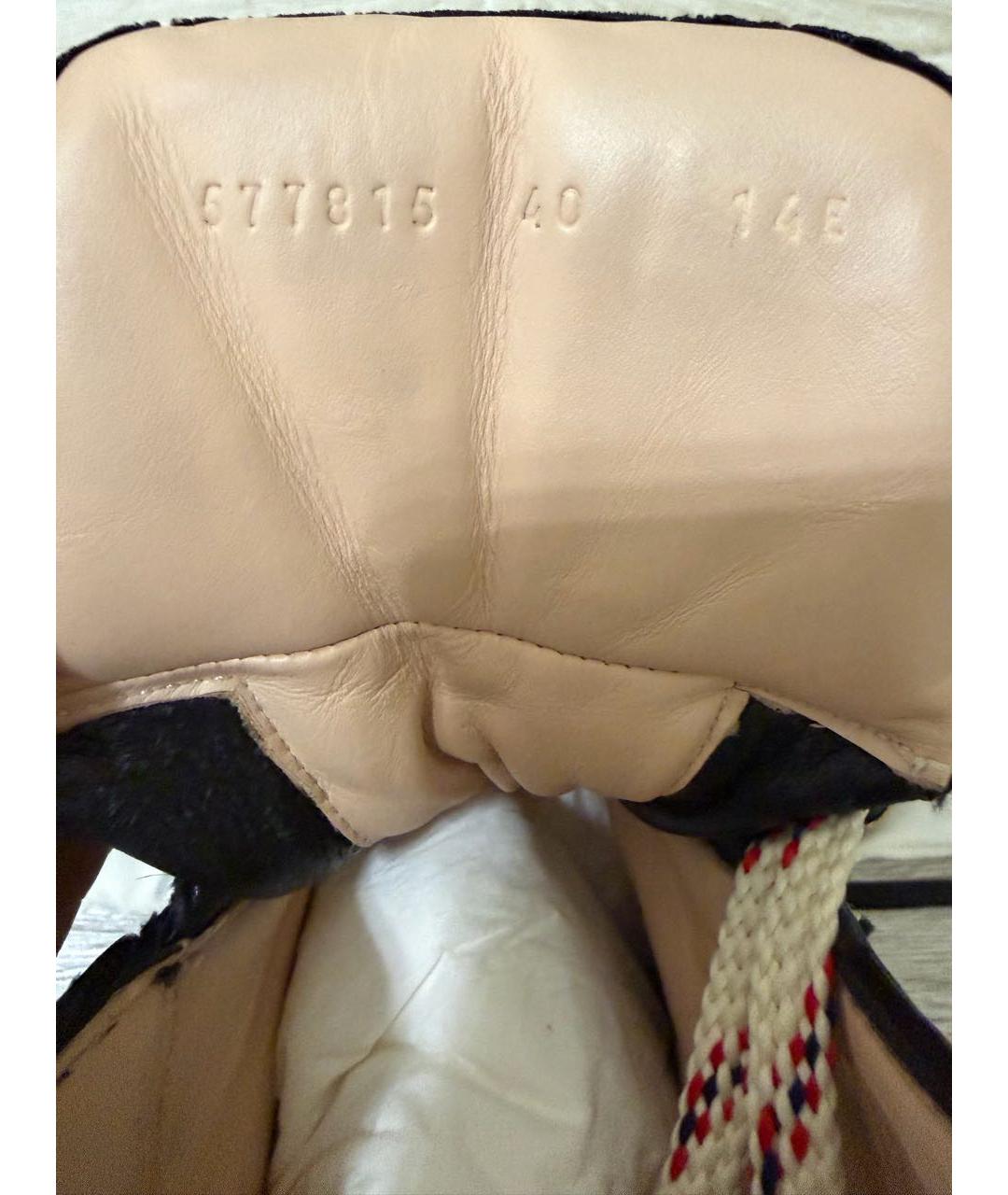 GUCCI Черные бархатные кроссовки, фото 6