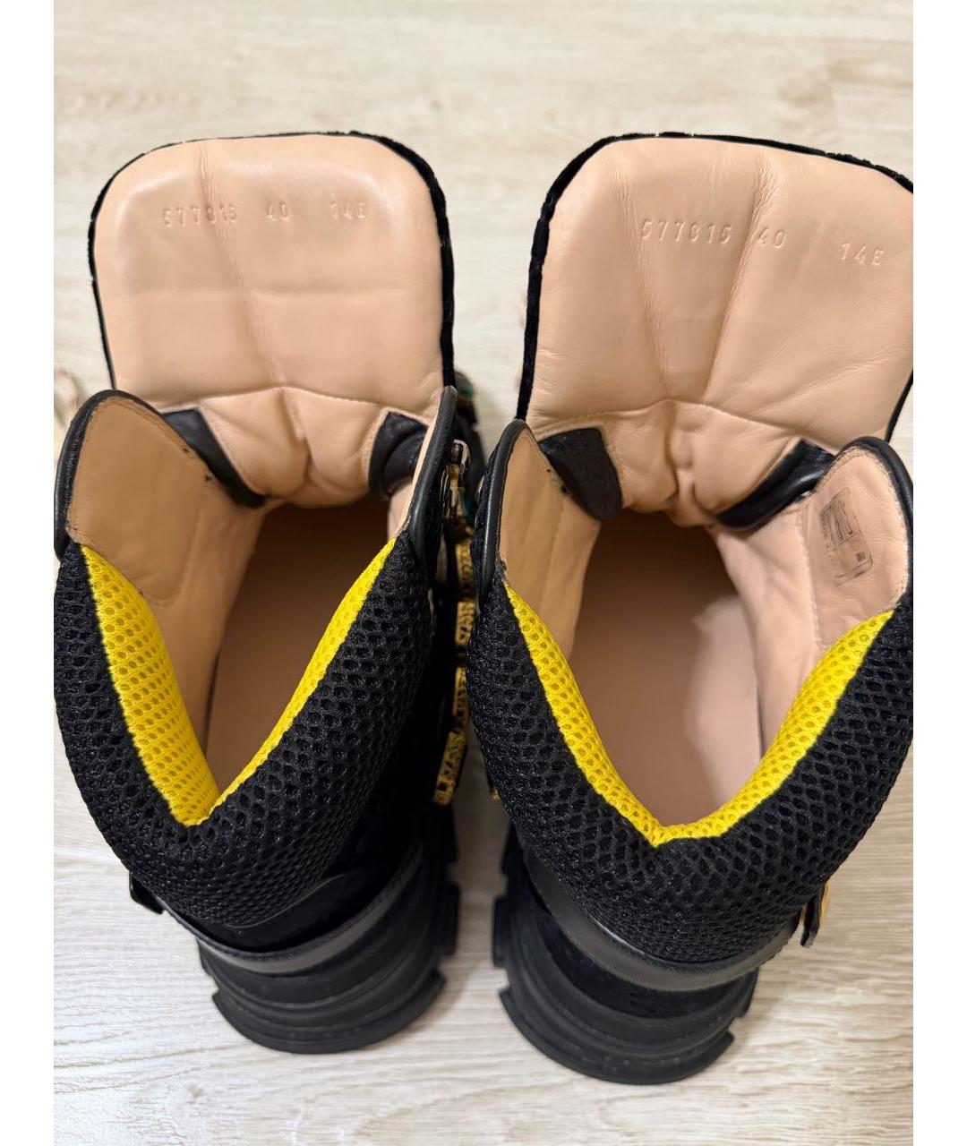 GUCCI Черные бархатные кроссовки, фото 3
