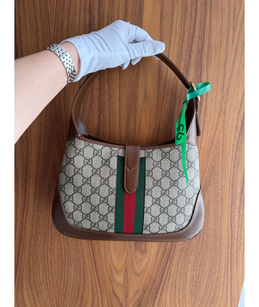 GUCCI Бежевая сумка с короткими ручками, фото 2