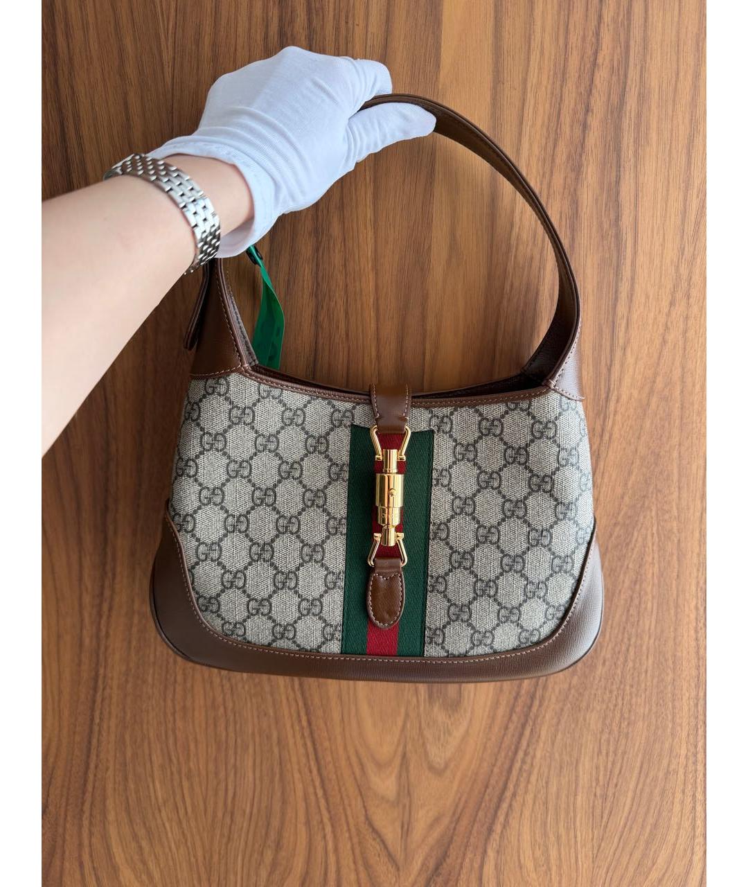 GUCCI Бежевая сумка с короткими ручками, фото 4