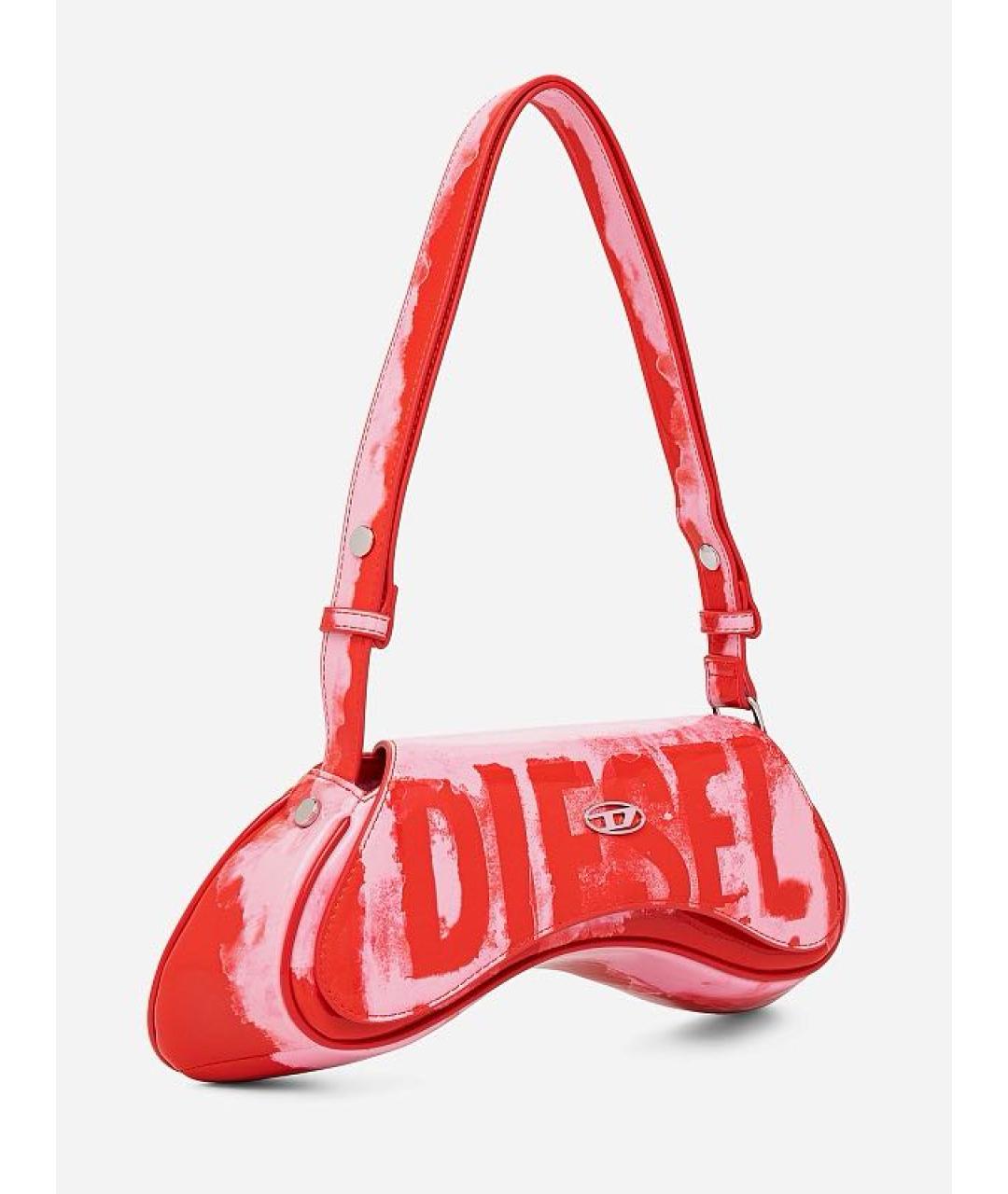 DIESEL Красная сумка с короткими ручками из искусственной кожи, фото 2