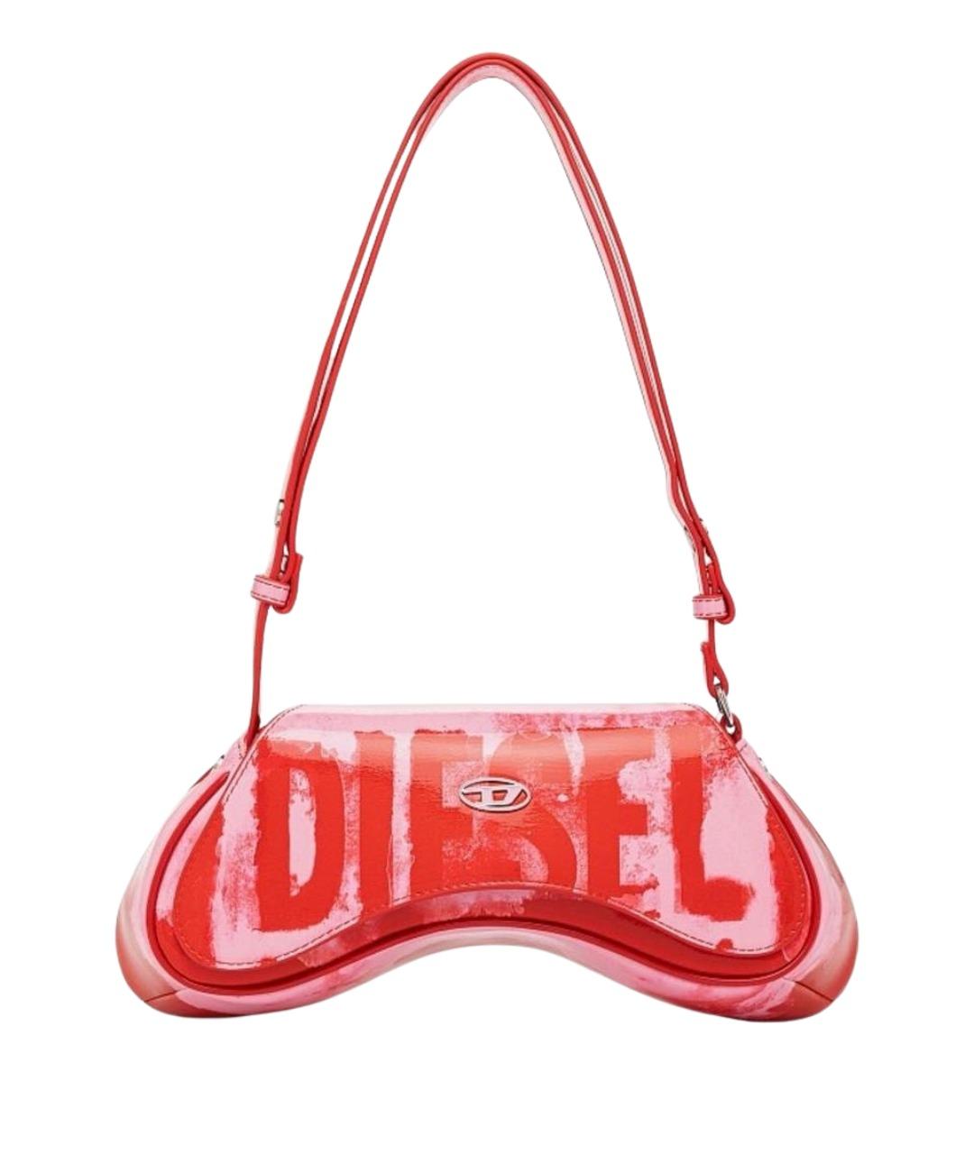 DIESEL Красная сумка с короткими ручками из искусственной кожи, фото 1
