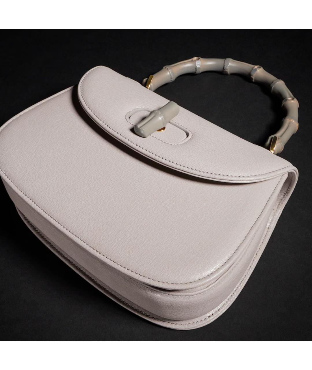 GUCCI Серая кожаная сумка через плечо, фото 3