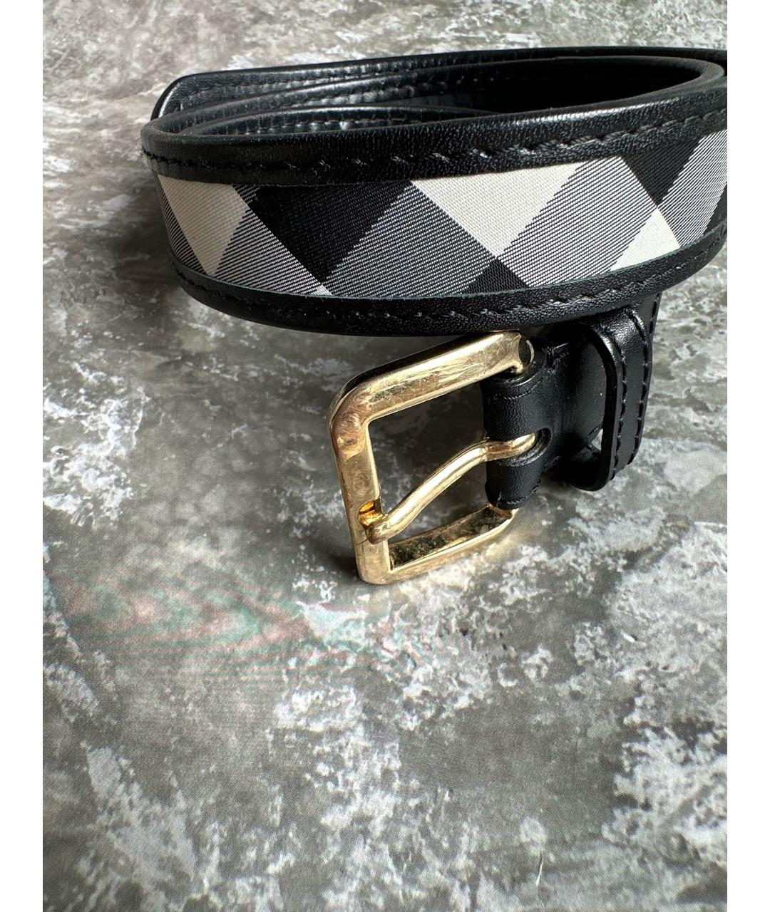 BURBERRY Черный ремень, фото 4