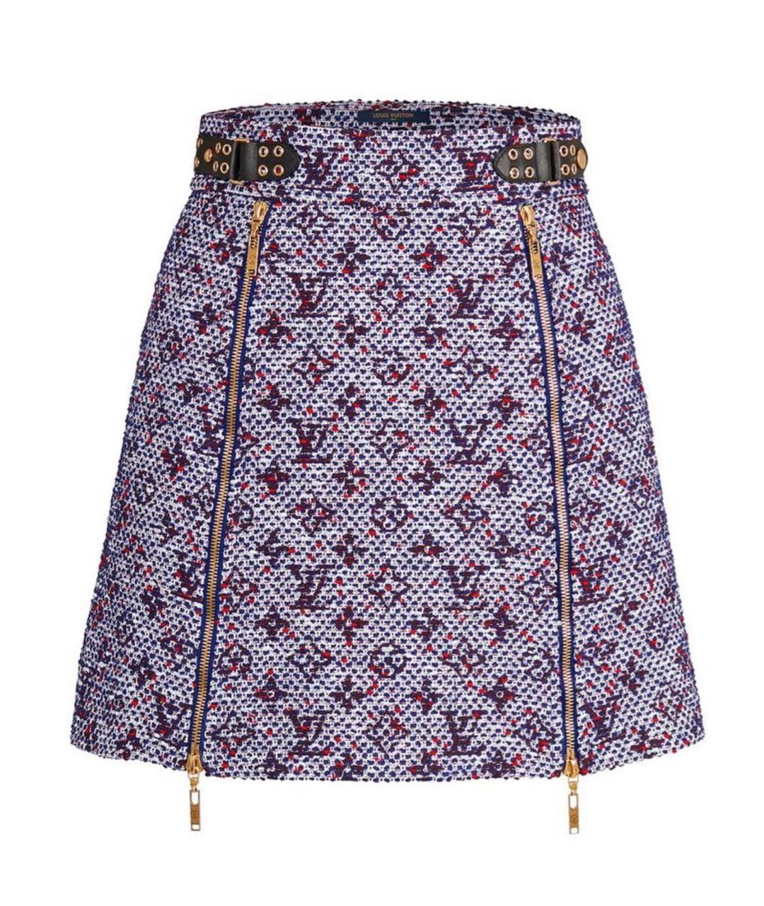 LOUIS VUITTON Мульти твидовая юбка мини, фото 1