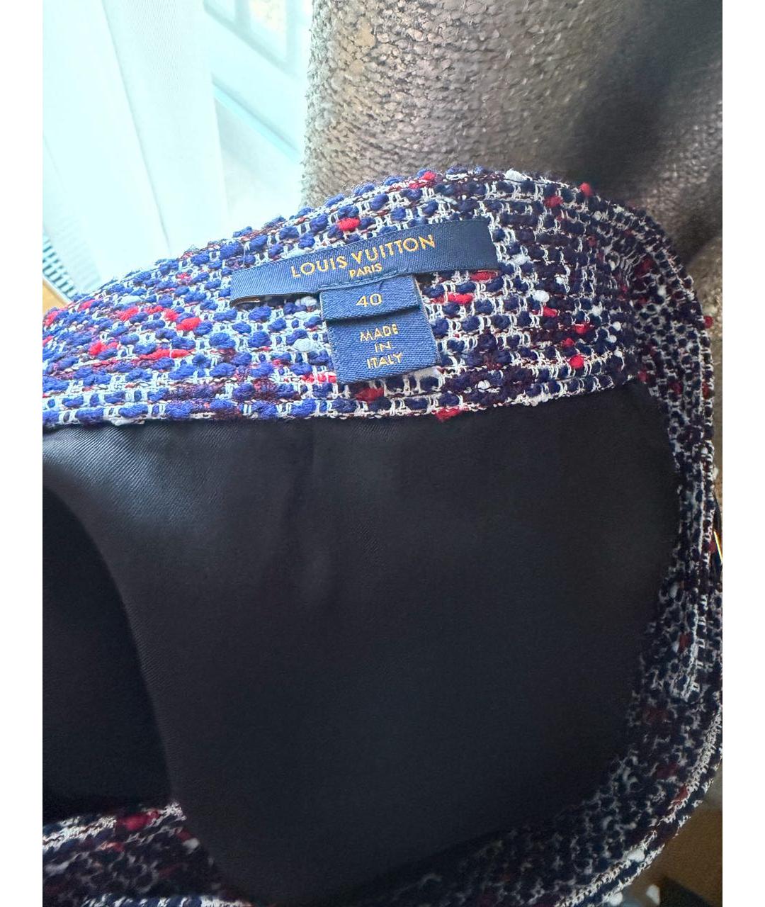 LOUIS VUITTON Мульти твидовая юбка мини, фото 4