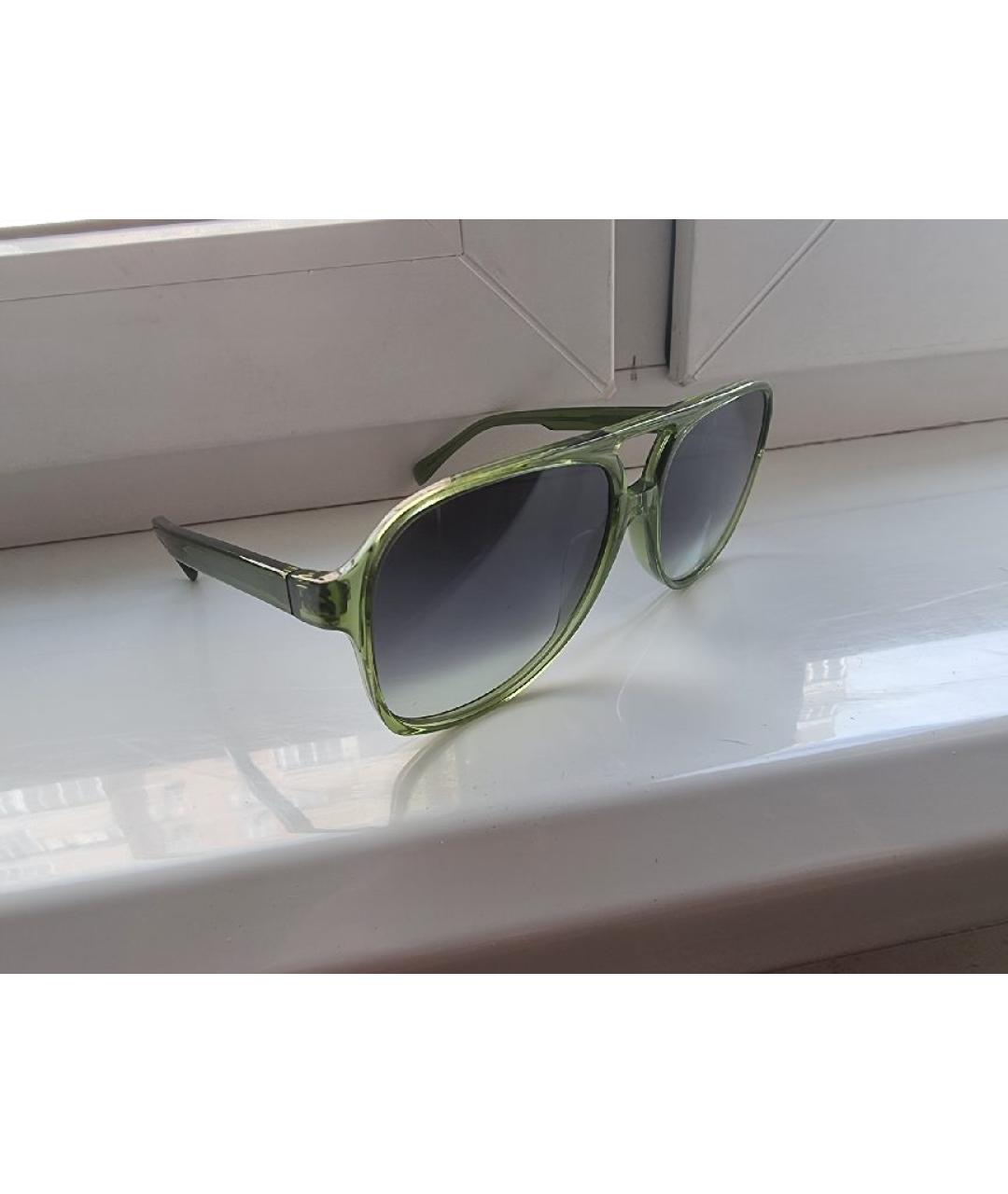 CELINE Зеленые пластиковые солнцезащитные очки, фото 2