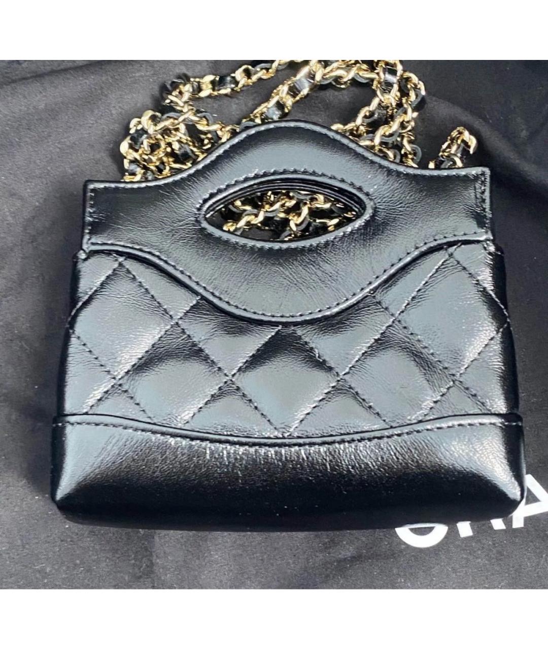 CHANEL Черная кожаная сумка через плечо, фото 4