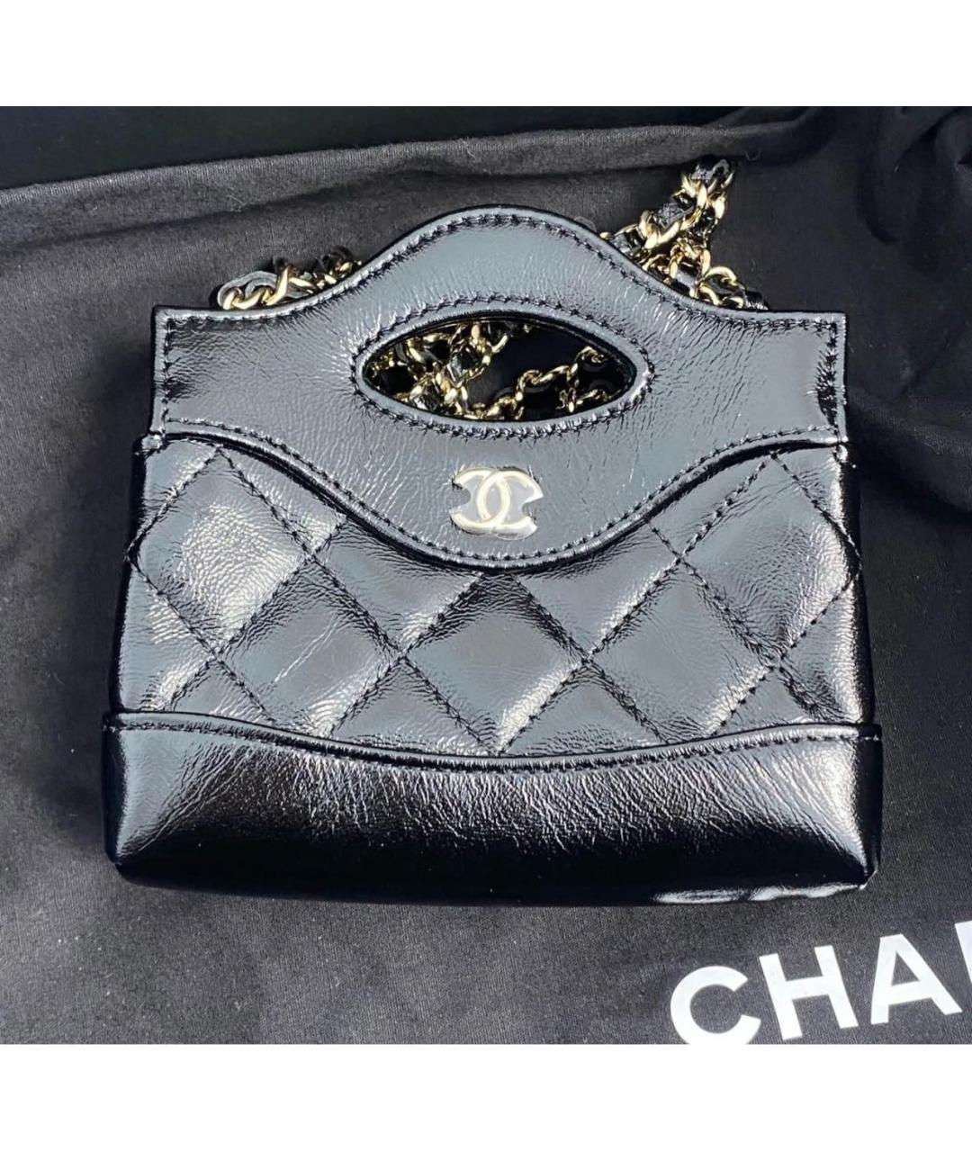 CHANEL Черная кожаная сумка через плечо, фото 3