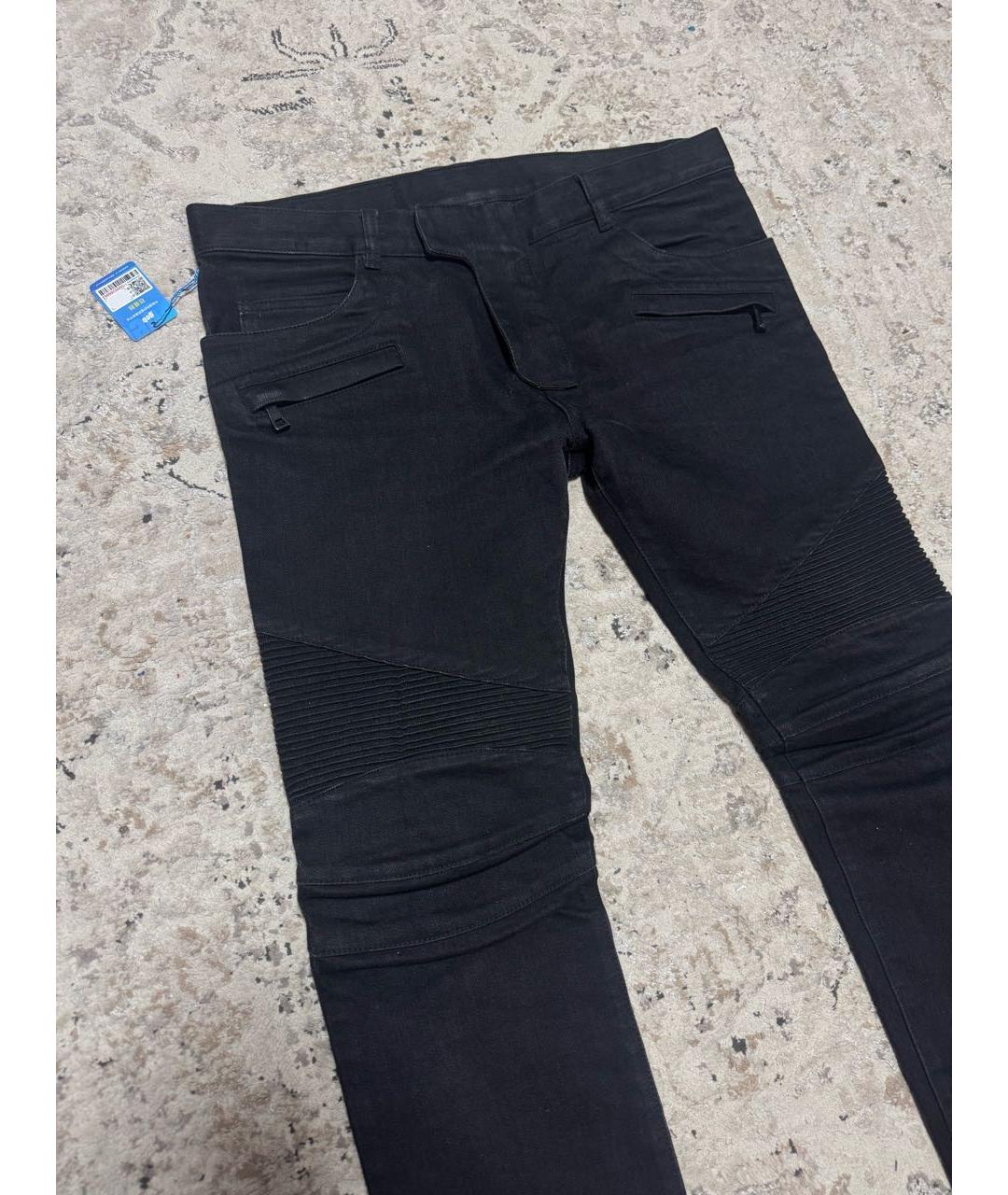 BALMAIN Черные хлопковые джинсы, фото 3