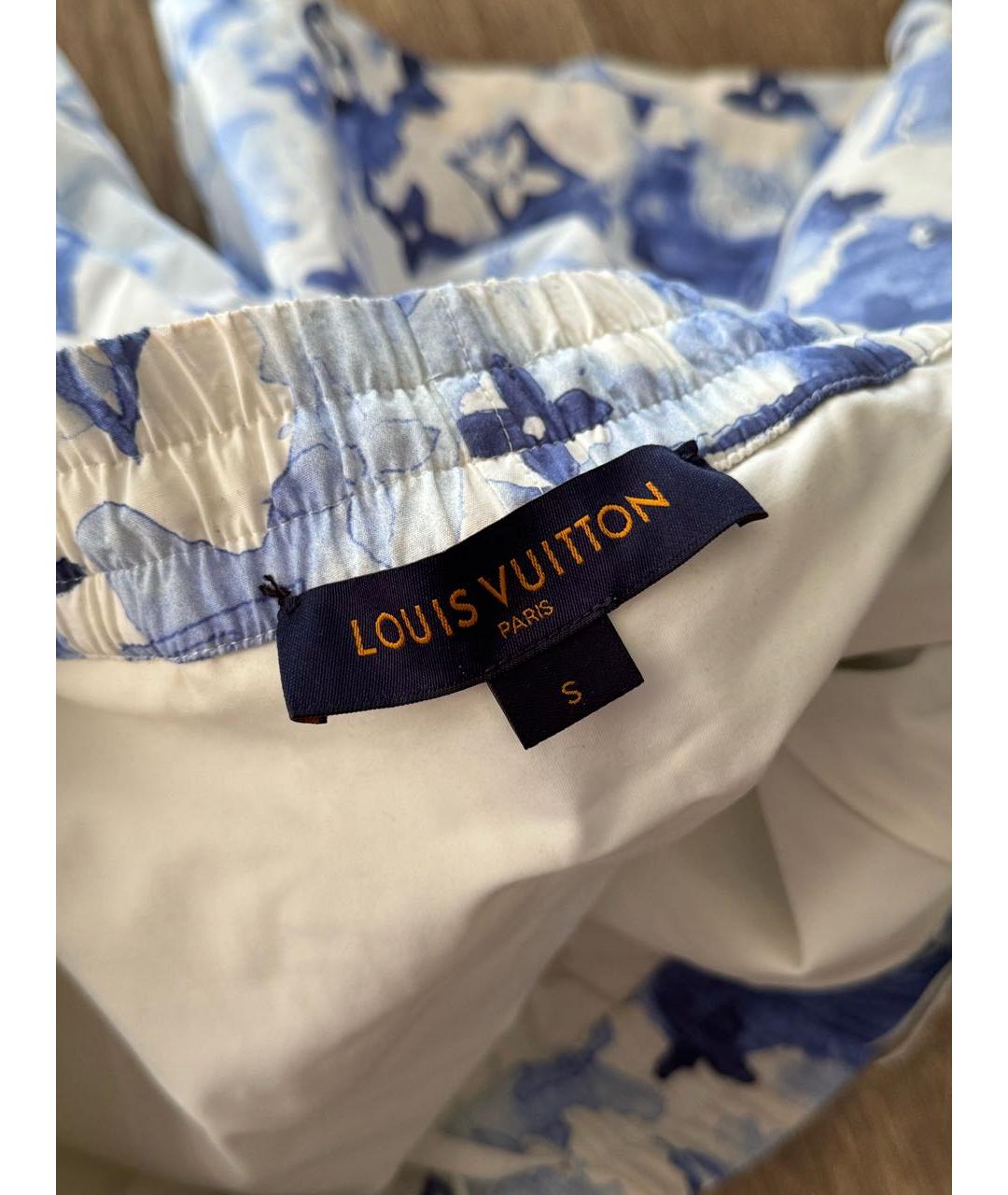 LOUIS VUITTON Синие полиэстеровые шорты, фото 5