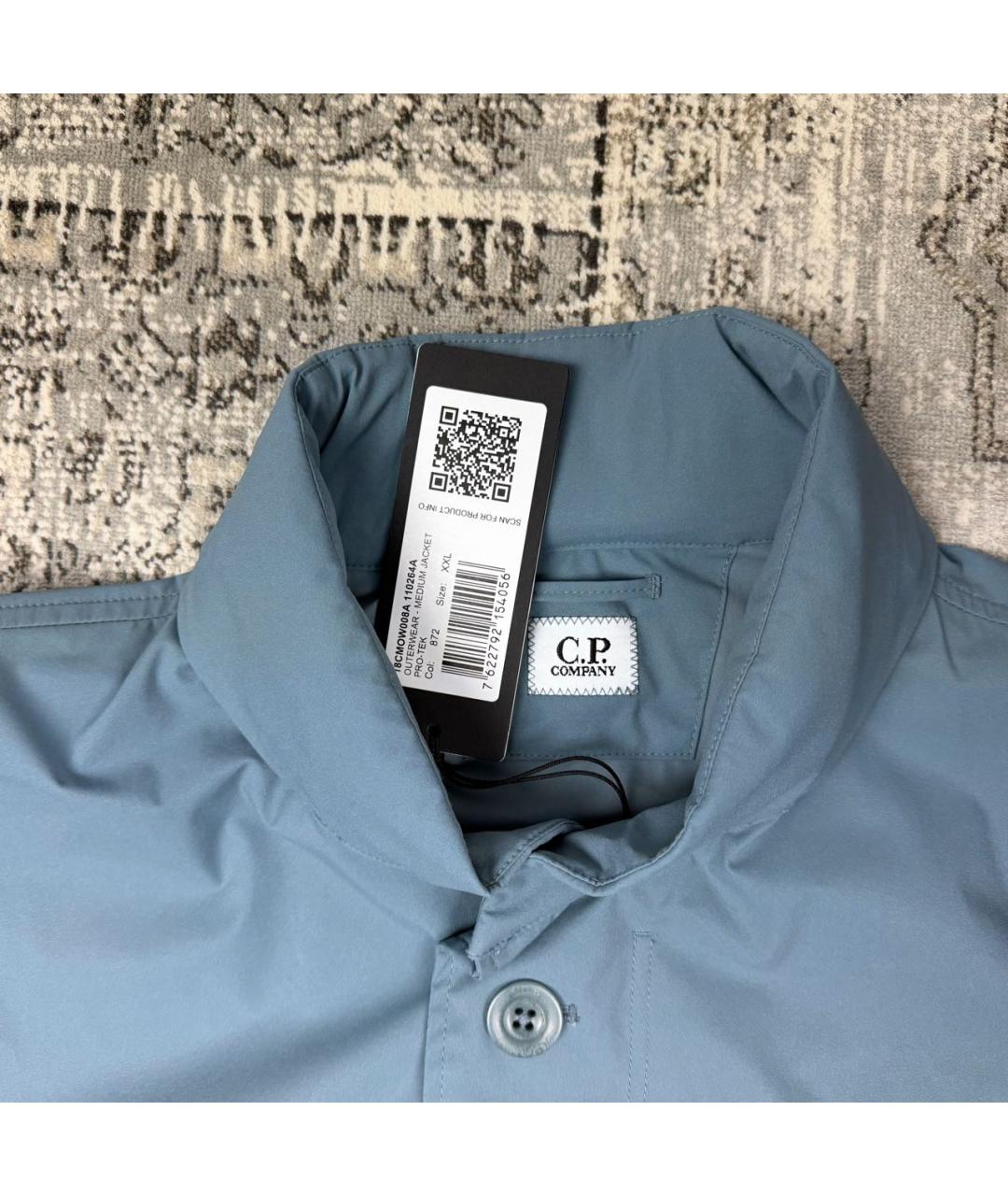 CP COMPANY Голубая полиэстеровая куртка, фото 3