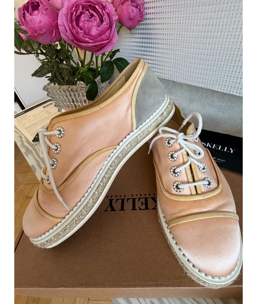 CHANEL Розовые кеды, фото 9