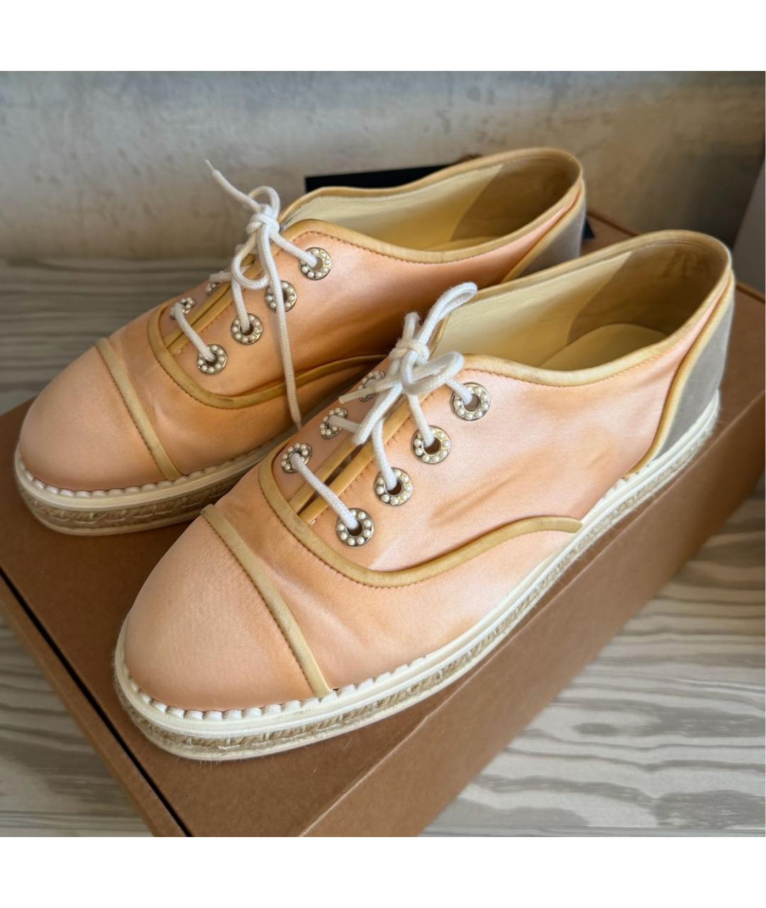 CHANEL Розовые кеды, фото 2