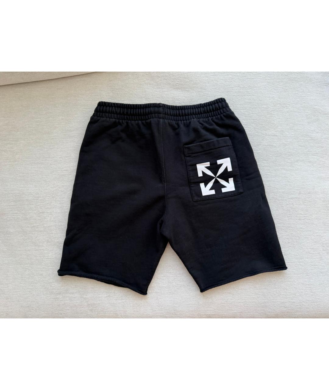 OFF-WHITE Черные хлопковые шорты, фото 2