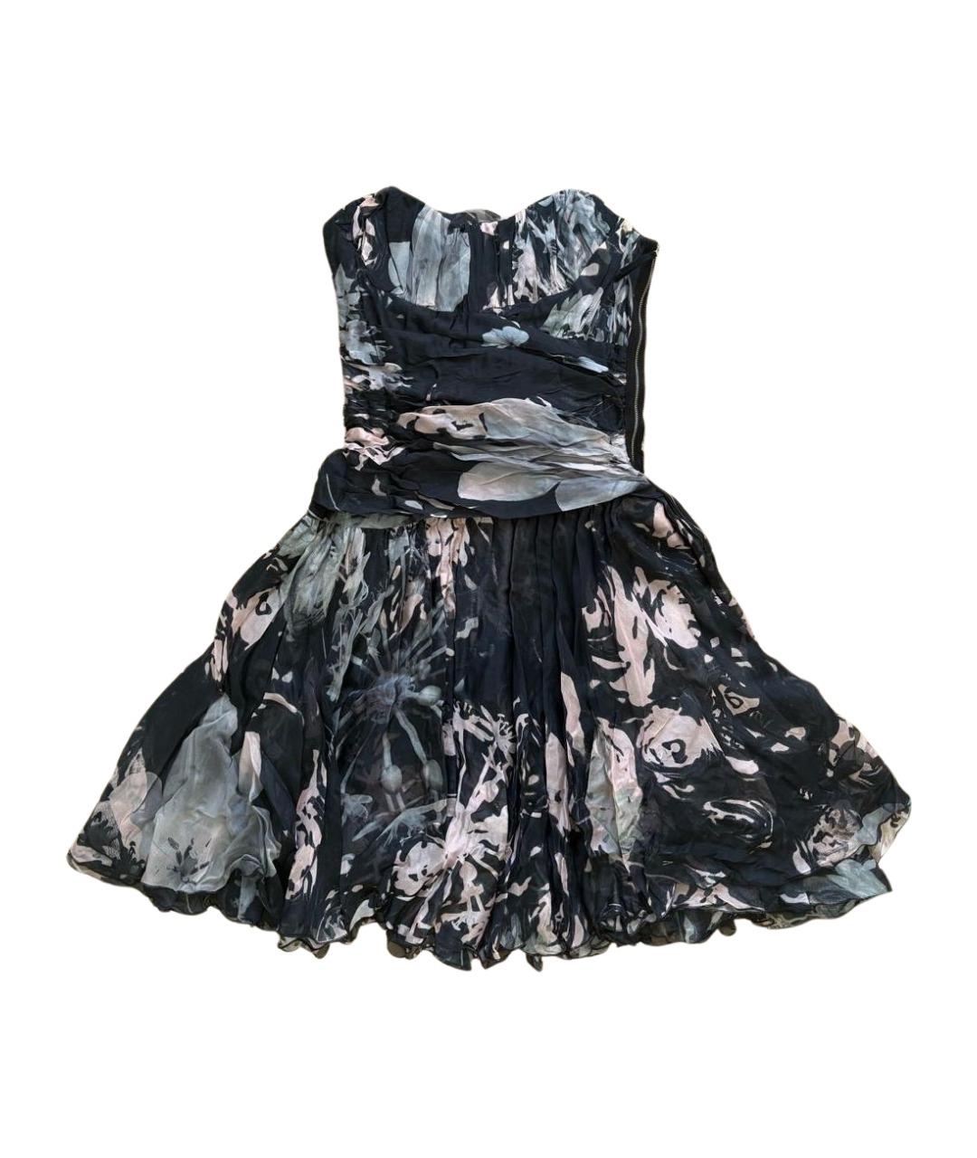 DOLCE&GABBANA Черное шелковое коктейльное платье, фото 1
