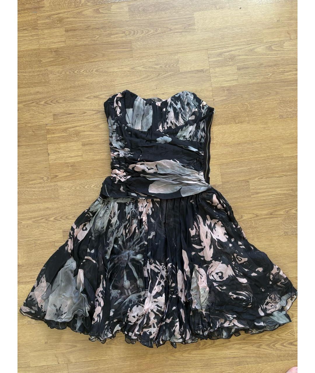 DOLCE&GABBANA Черное шелковое коктейльное платье, фото 7