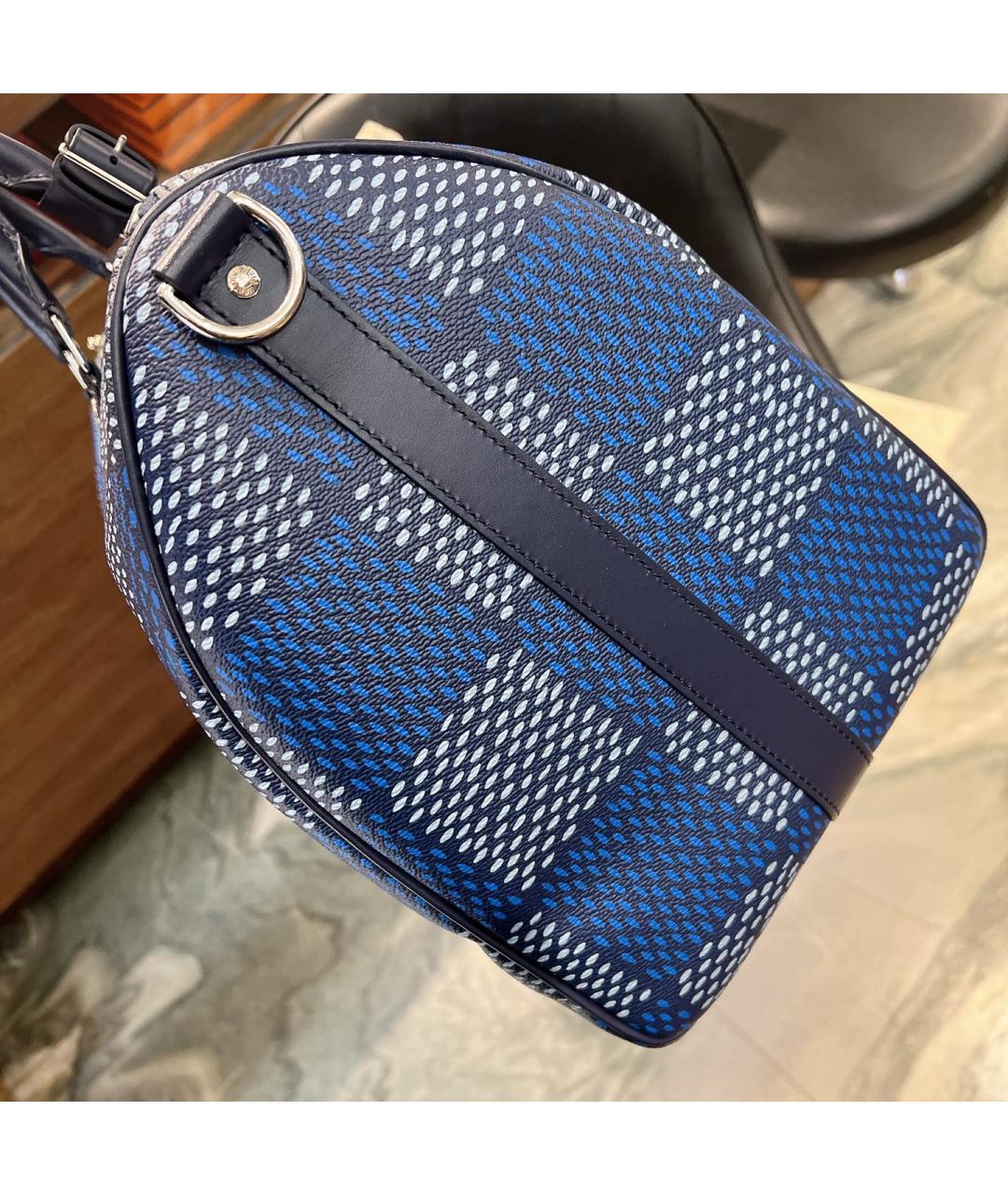 LOUIS VUITTON Синяя сумка тоут, фото 4