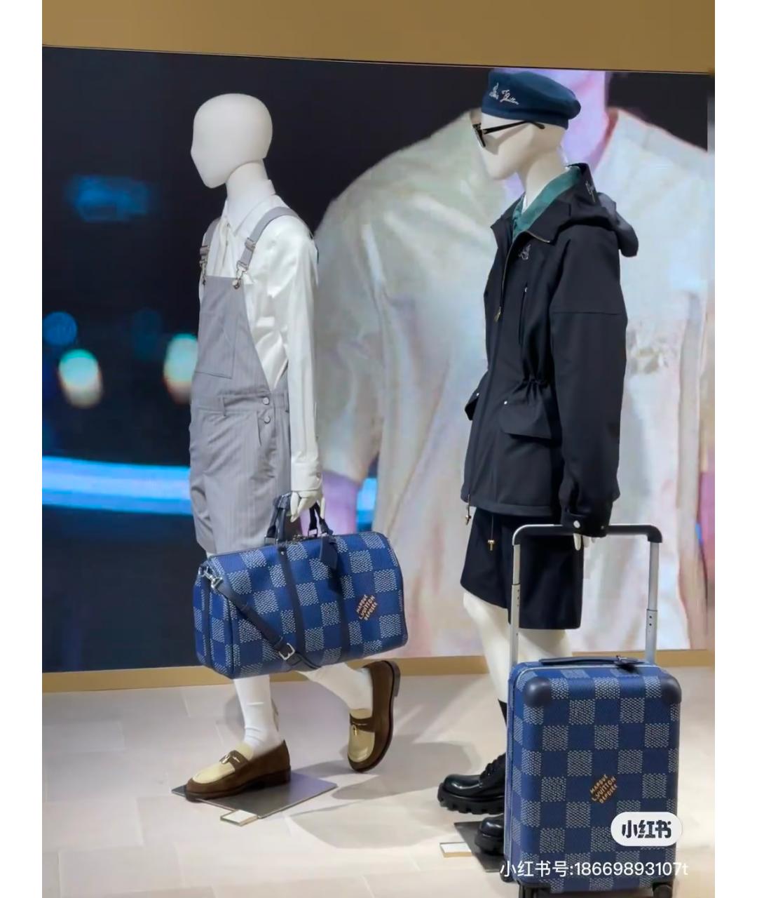 LOUIS VUITTON Синяя сумка тоут, фото 8
