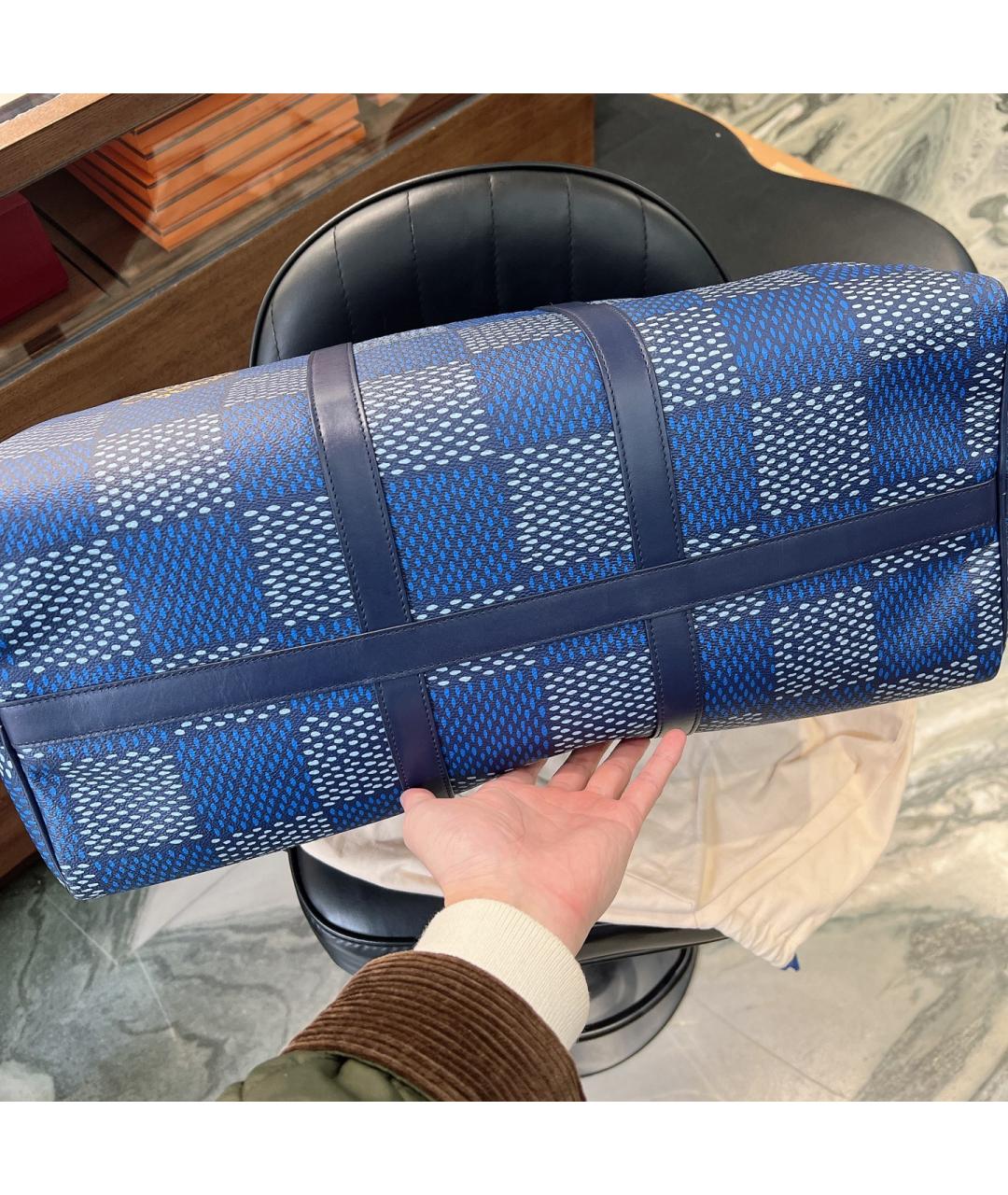 LOUIS VUITTON Синяя сумка тоут, фото 6