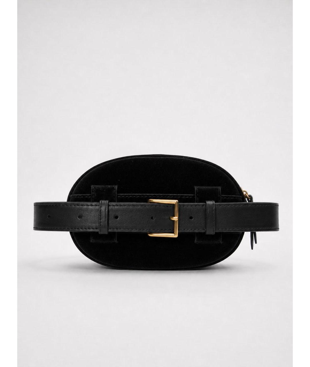 GUCCI Черная бархатная поясная сумка, фото 3