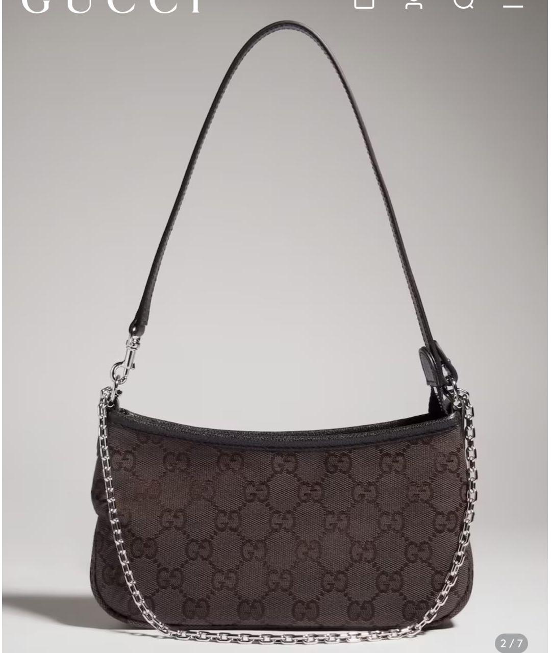 GUCCI Коричневая сумка с короткими ручками, фото 4