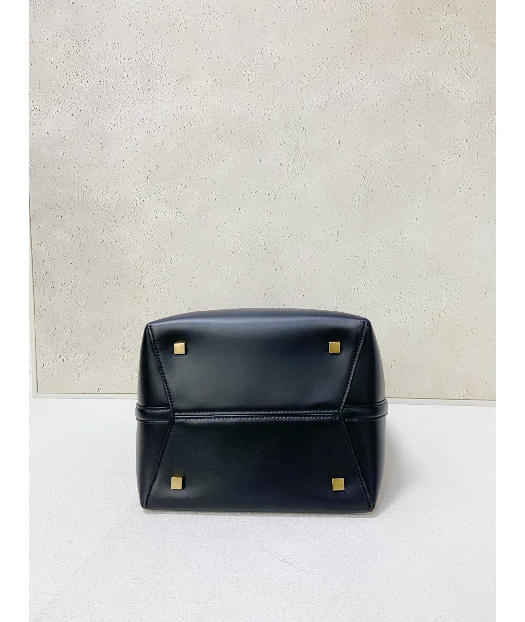 SAINT LAURENT Черная кожаная сумка с короткими ручками, фото 5