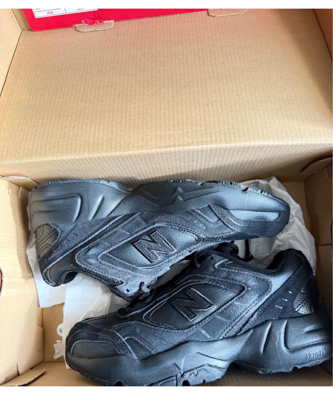 NEW BALANCE Черные кожаные кроссовки, фото 3