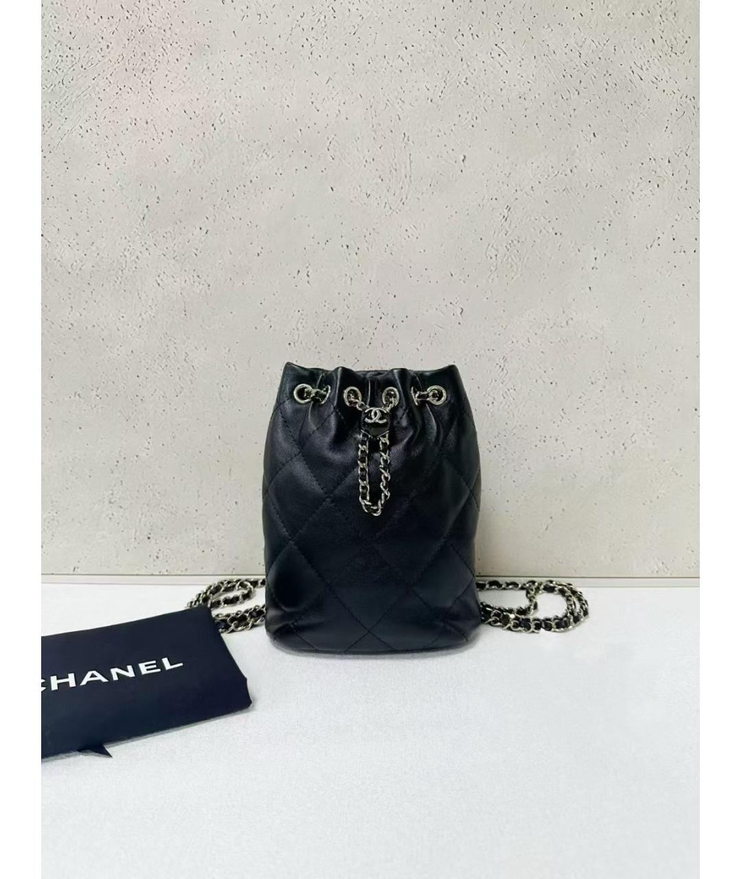 CHANEL Черный кожаный рюкзак, фото 7