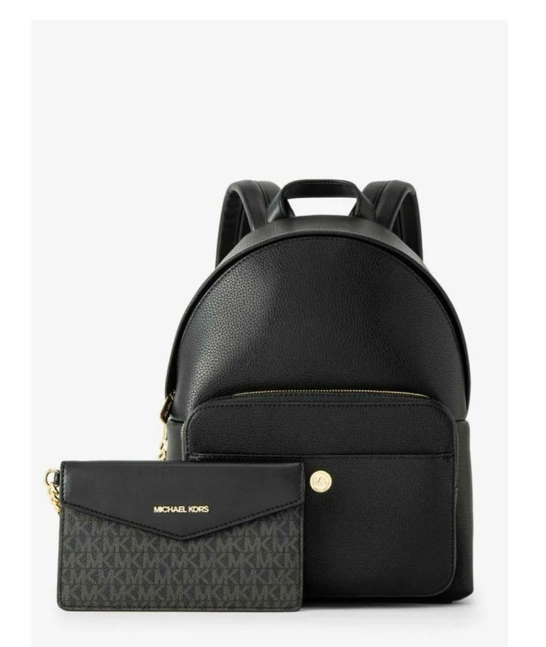 MICHAEL KORS Черный кожаный рюкзак, фото 5