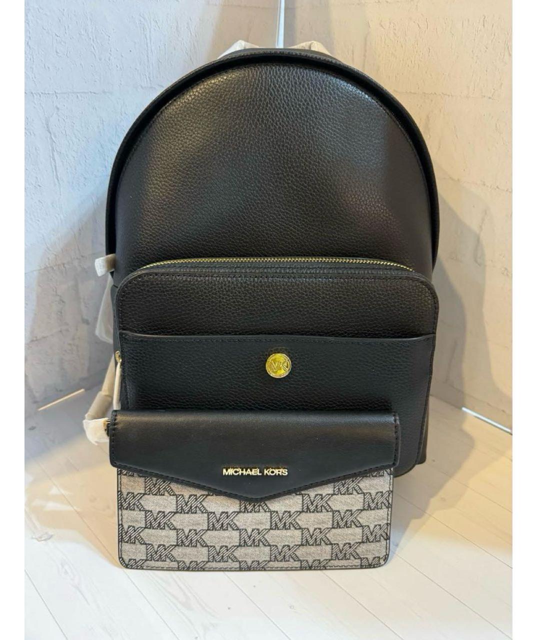 MICHAEL KORS Черный кожаный рюкзак, фото 3