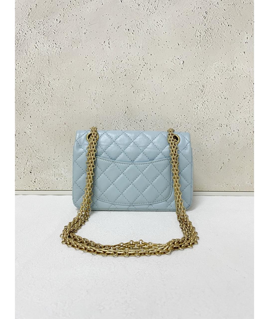 CHANEL Голубая кожаная сумка через плечо, фото 3