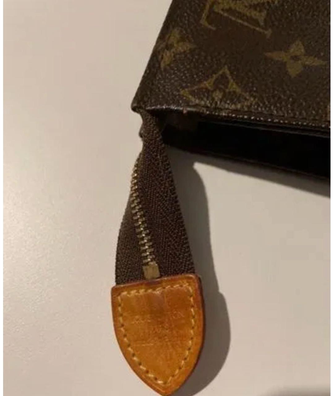 LOUIS VUITTON Коричневая косметичка, фото 2