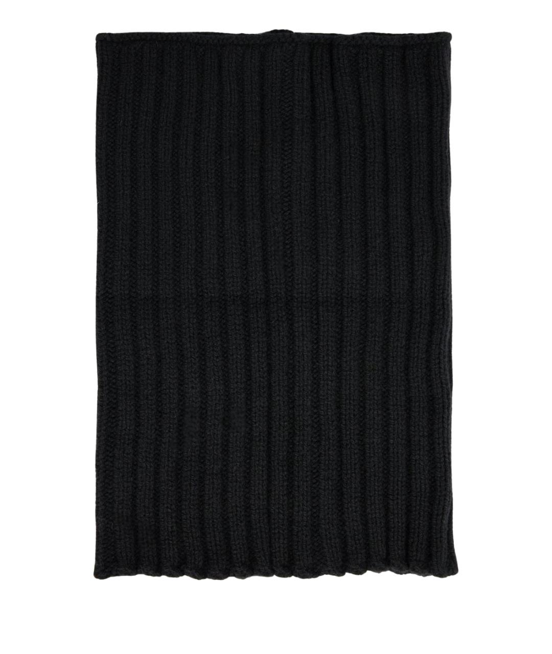 RICK OWENS Черный шерстяной шарф, фото 1