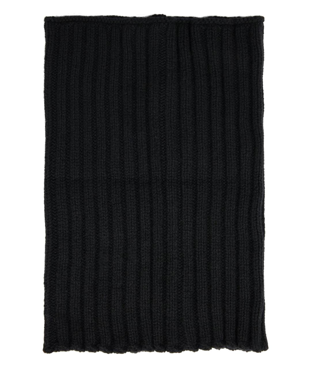 RICK OWENS Черный шерстяной шарф, фото 8