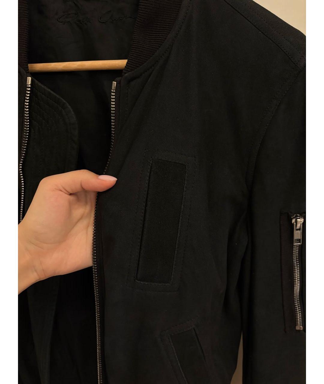 RICK OWENS Черная кожаная куртка, фото 6