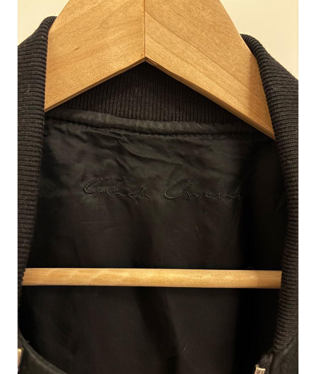 RICK OWENS Черная кожаная куртка, фото 3