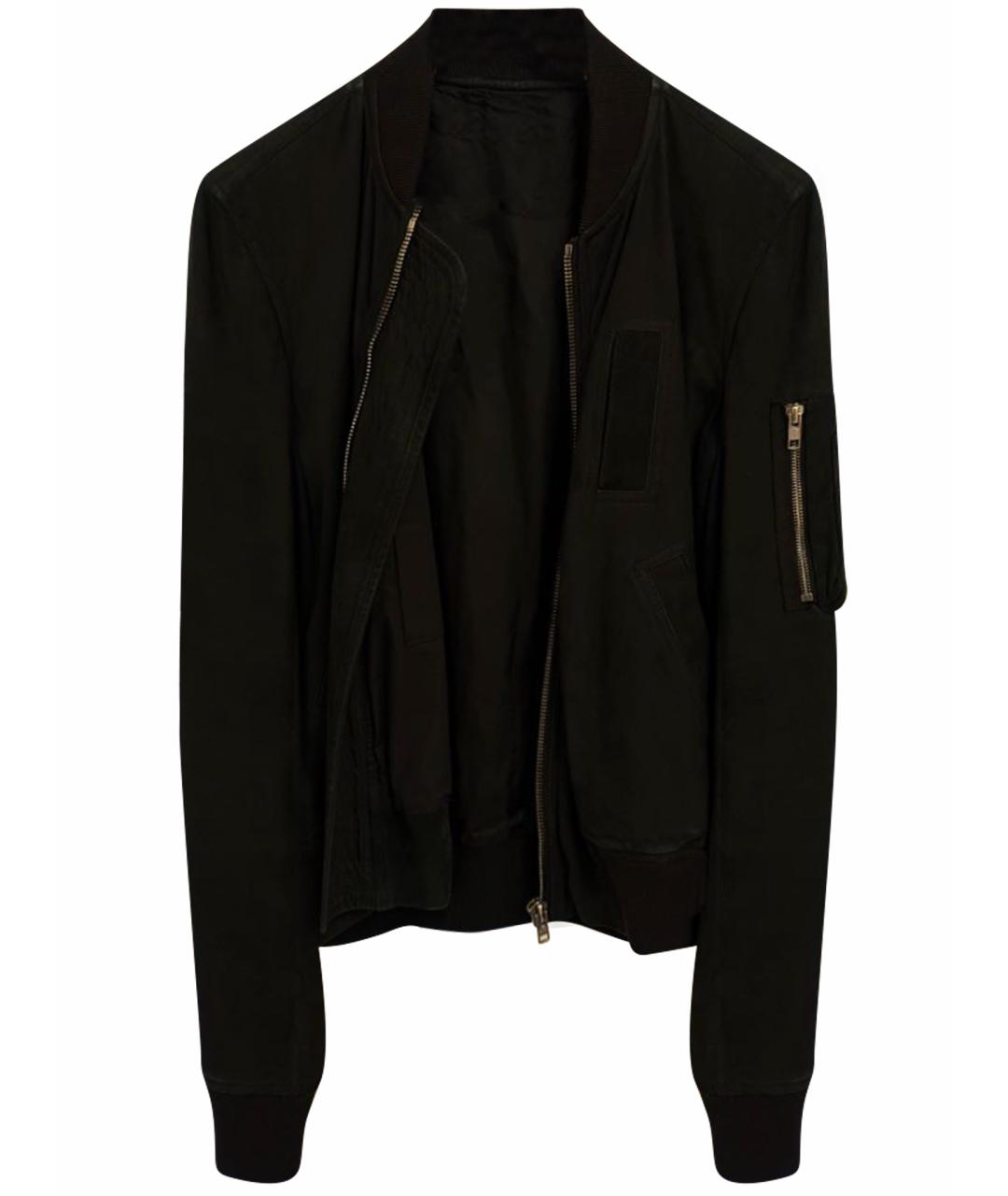 RICK OWENS Черная кожаная куртка, фото 1