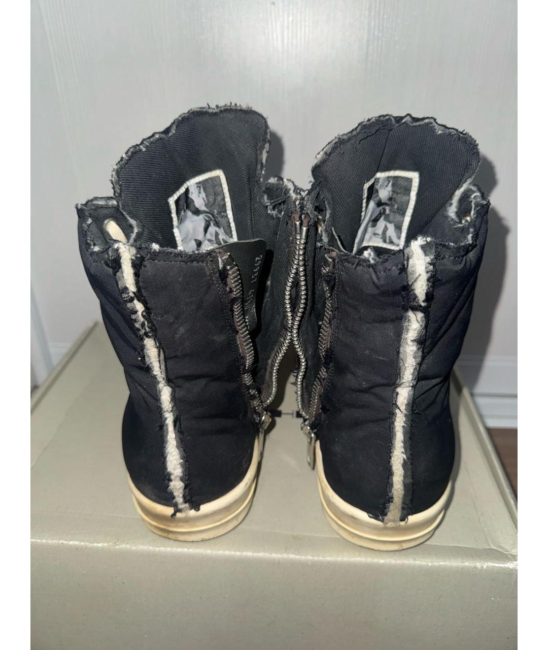 RICK OWENS DRKSHDW Черные высокие кроссовки / кеды, фото 4