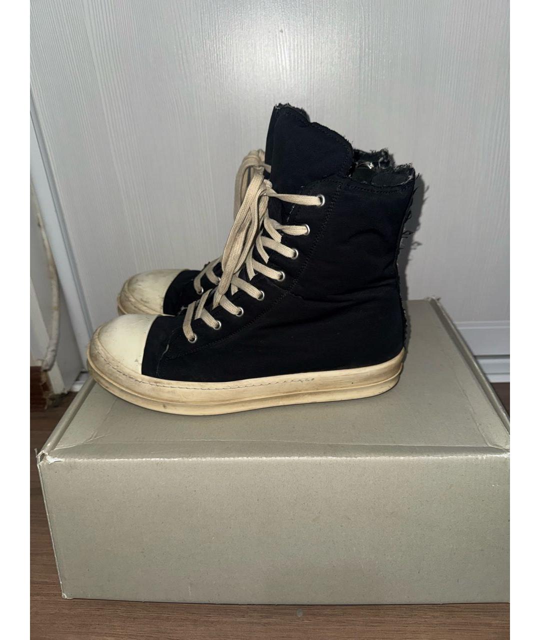 RICK OWENS DRKSHDW Черные высокие кроссовки / кеды, фото 5