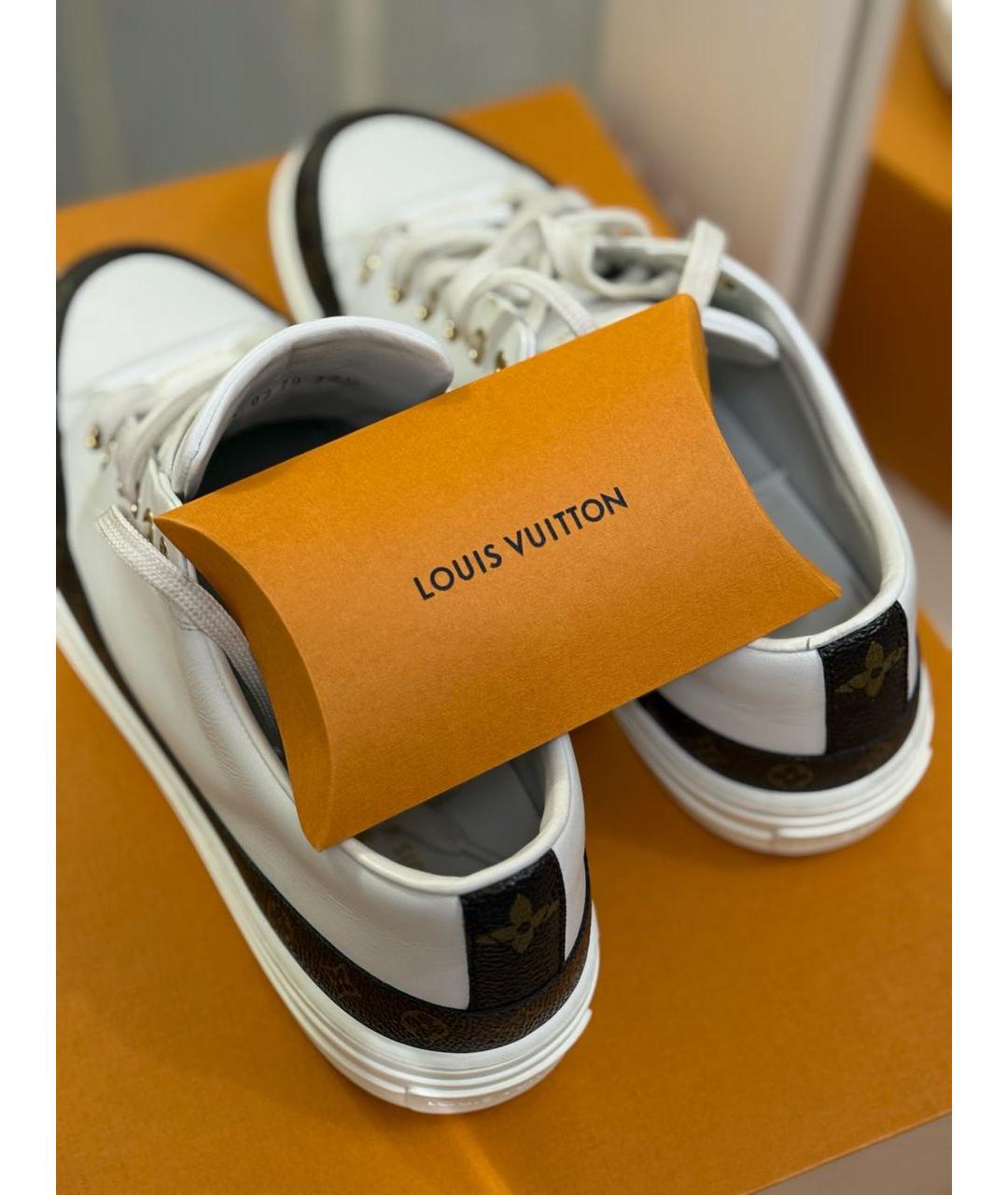 LOUIS VUITTON Белые кожаные кеды, фото 6