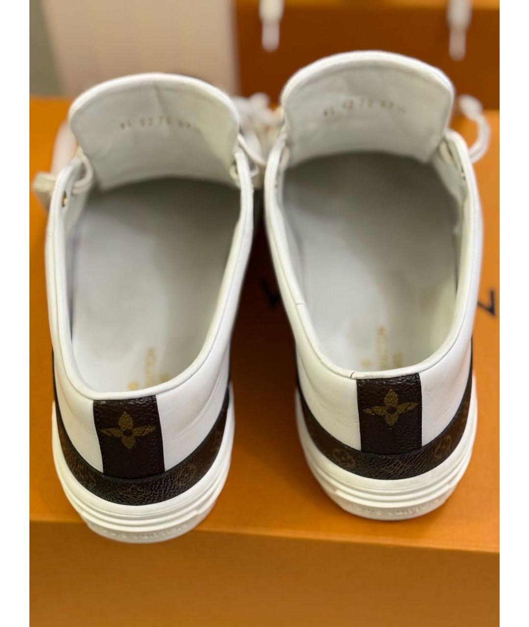 LOUIS VUITTON Белые кожаные кеды, фото 2