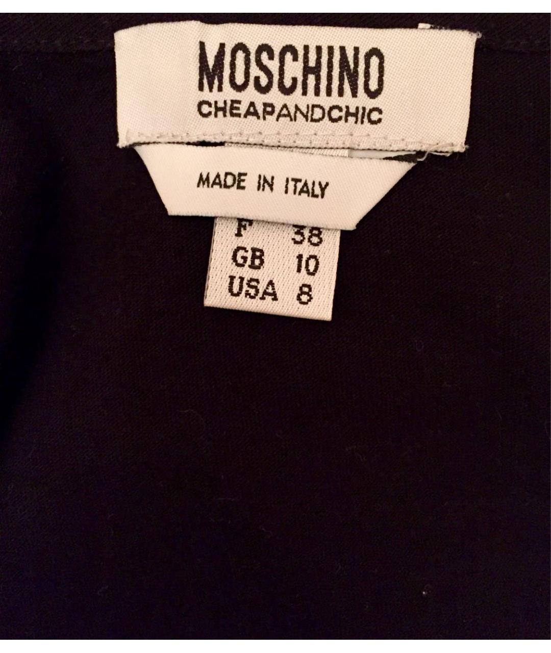 MOSCHINO Черная хлопковая майка, фото 7