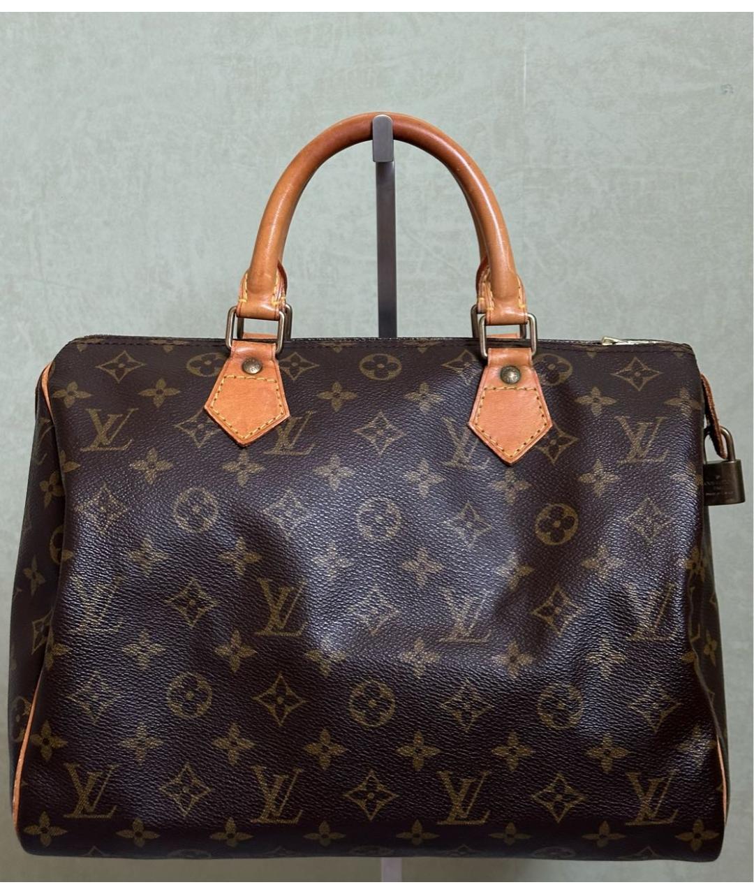 LOUIS VUITTON Коричневая сумка с короткими ручками, фото 2