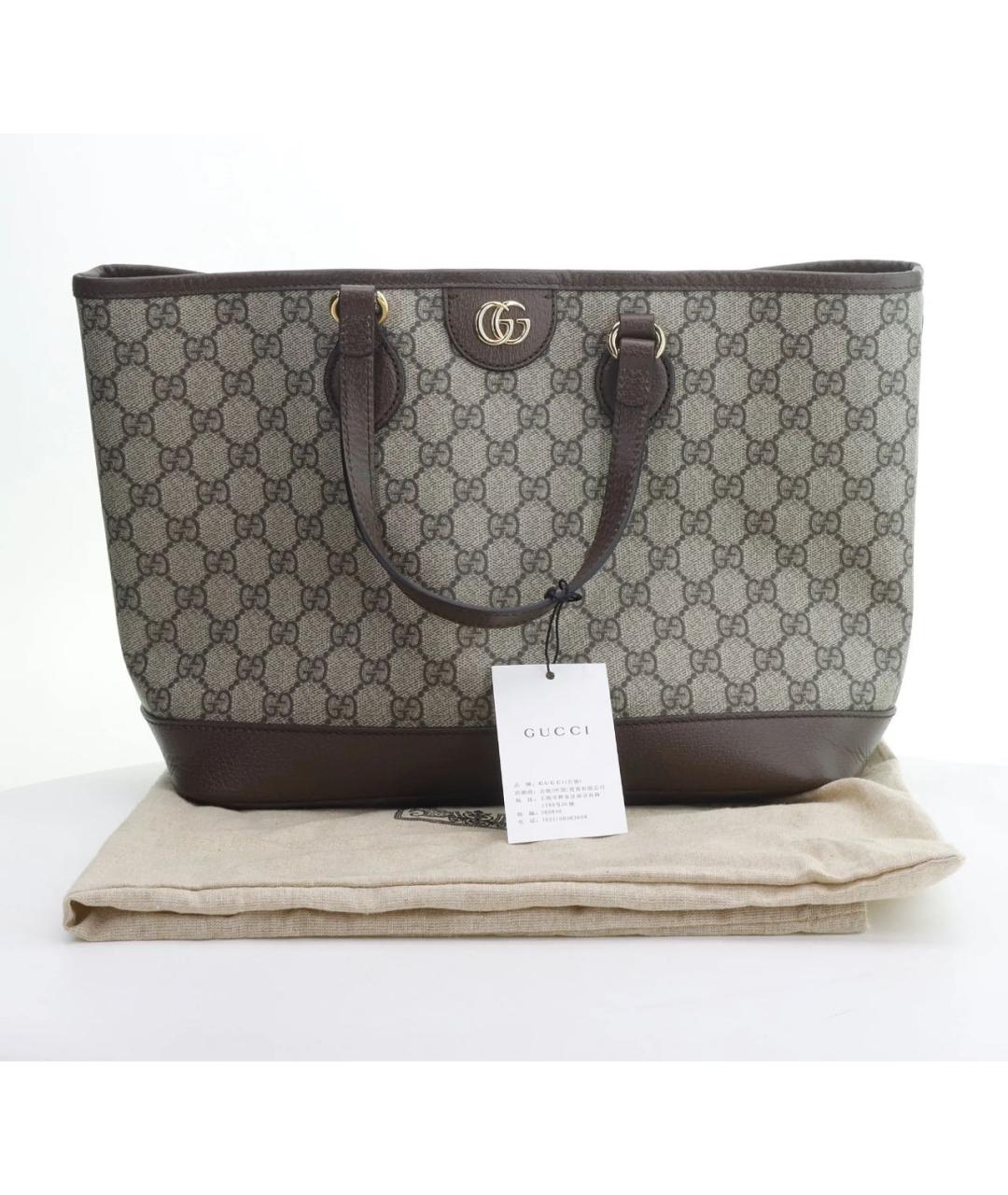 GUCCI Бежевая сумка тоут, фото 6