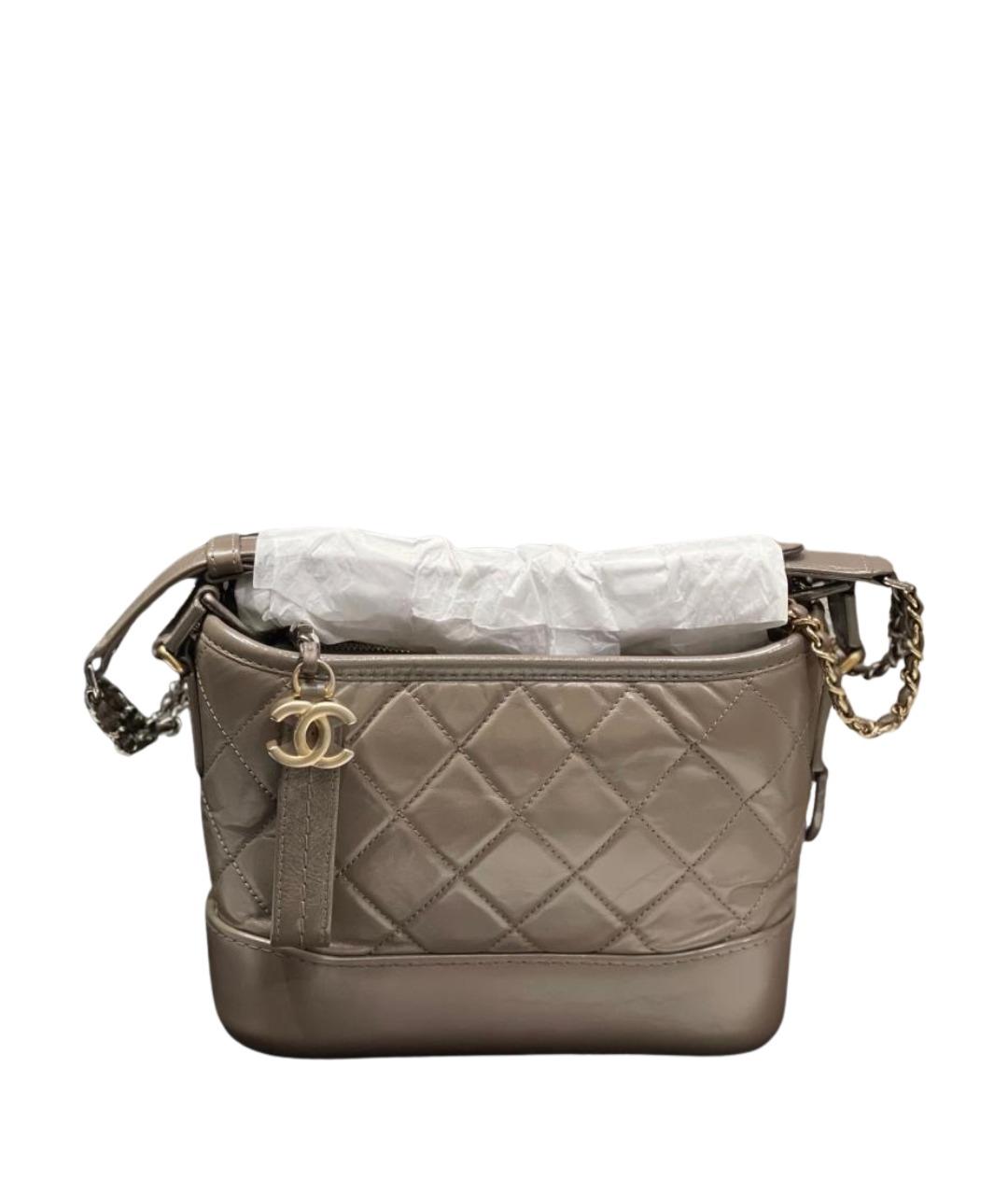 CHANEL Бежевая кожаная сумка через плечо, фото 1
