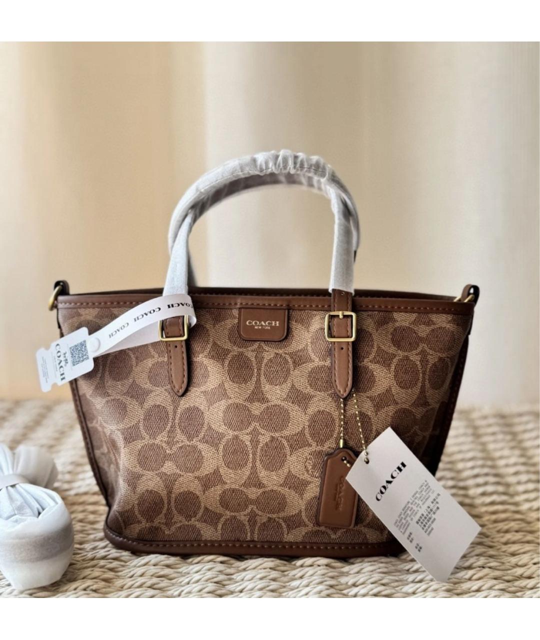 COACH Коричневая сумка тоут, фото 6